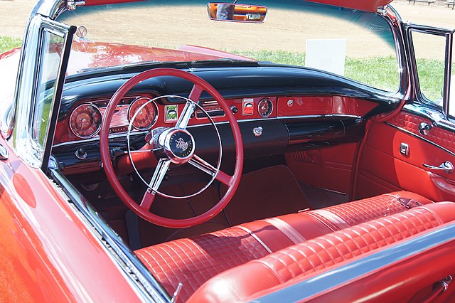 1954 buick roadmaster skylark red interior