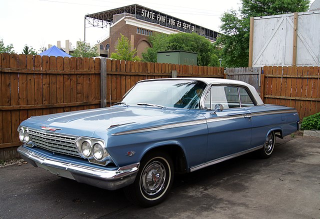 1962 chevrolet impala ss blue