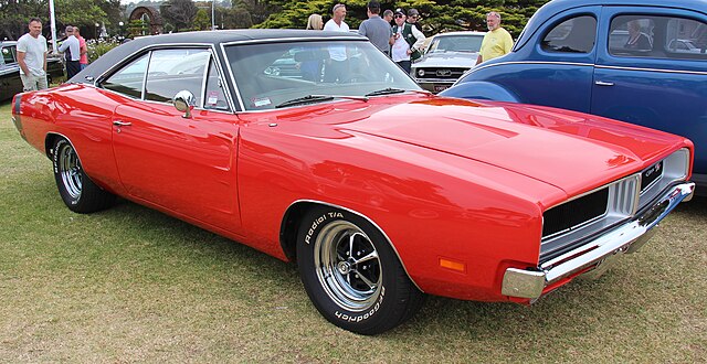 1969 dodge charger rt red