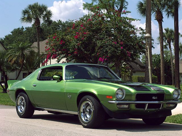 1971 camaro ss green